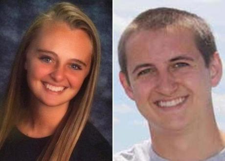 Michelle Carter (left) allegedly texted back-and-forth with Conrad Roy III in the minutes before Roy killed himself.

