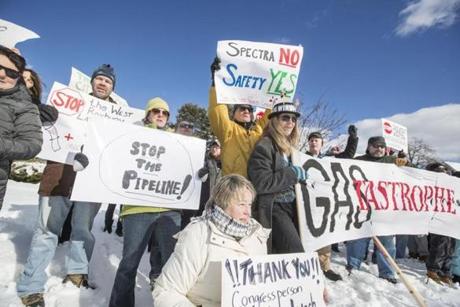 natural gas pipeline protest in W. Roxbury
