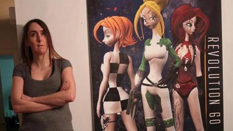 
photograph from istockphoto


Brianna Wu at her home alongside a poster of characters from her team?s game Revolution 60. //  Joanne Rathe/Globe Staff/file
