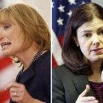 Governor Maggie Hassan (left) may challenge Senator Kelly Ayotte.