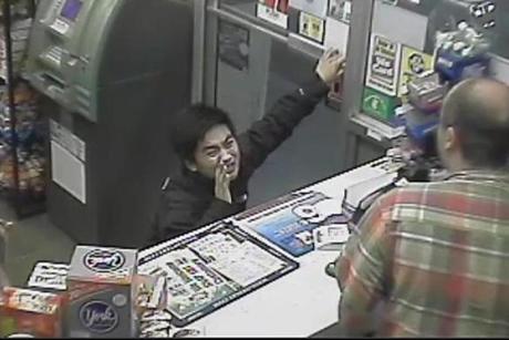 A video used as evidence in the Marathon bombing trial showed Dun Meng seeking safety at a Cambridge gas station.
