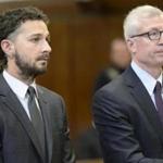 Actor Shia LaBeouf appeared with his lawyer in Manhattan Criminal Court.