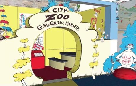 Conceptual design for the Amazing World of Dr. Seuss Museum?s ?City Zoo Interactive Display.?
