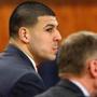 Aaron Hernandez sat with defense attorney Charles Rankin during his murder trial on Thursday.