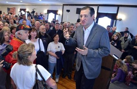 Senator Ted Cruz spoke to members of the Merrimack Conservative Business League on Friday. 
