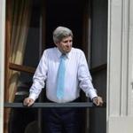 Secretary of State John Kerry looked out of his hotel window in Lausanne, Switzerland on Wednesday.