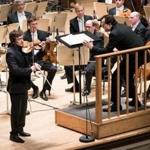 Andris Nelsons conducts the Boston Symphony Orchestra and violinist Christian Tetzlaff at Symphony Hall Thursday. 