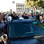 Iran?s foreign minister, Mohammad Javad Zarif, greeted an enthusiastic crowd on Friday as the nuclear negotiating committee returned to Mehr Abad Airport in Tehran.