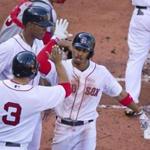 Mookie Betts hit a three-run home run in the second inning.