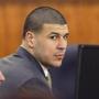 Aaron Hernandez waited in the courtroom during jury deliberations in his murder trial.
