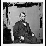 President Abraham Lincoln was seen in a portrait taken in 1864.
