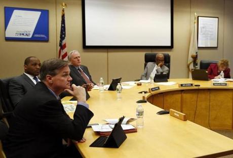 None of the MBTA board members mentioned any calls for resignations during their monthly meeting on Wednesday. 
