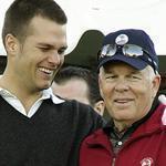 New England Patriots football quarterback Tom Brady (left) with his father, Tom Brady Sr., at a golf tournament in Pebble Beach, Calif., in 2006.