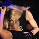 Madonna (left) and Drake kissed onstage during day 3 of the 2015 Coachella Valley Music & Arts Festival.