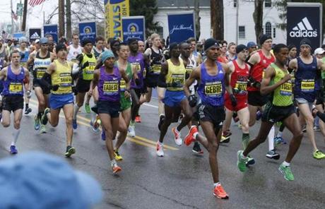 The elite men began the race at 10 a.m.
