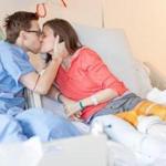 Patrick Downes and Jessica Kensky at Beth Israel just two weeks after the bombing.
