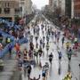 Boston, Massachusetts -- 4/20/2015-- cross the Boston Marathon Finish Line in Boston, Massachusetts April 20, 2015. Jessica Rinaldi/Globe Staff Topic: Reporter: 