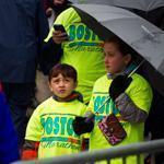 The rain made for a cold, damp Boston Marathon on Monday.