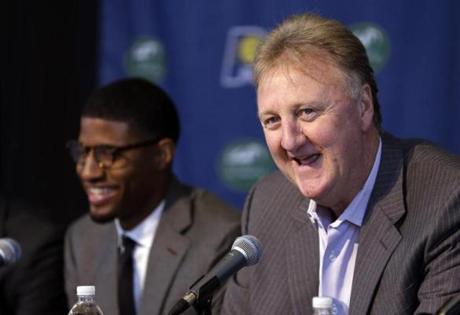 Larry Bird (right) is among those who have joined a new 30-member board of directors.
