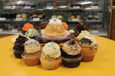 At Emma Jean?s Cupcake Factory & Ice Cream Shoppe in Fairhaven, cupcakes of all kinds.
