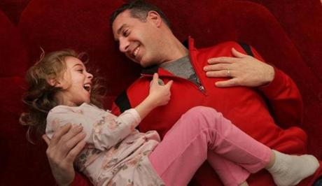 Jason Manekas, a trial lawyer, is one of the many working dads who report they?re happier at work when they spend more time with their kids. He has a 5-year-old daughter, Perry.
