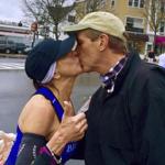 Barbara Tatge kissed an unknown spectator in Wellesley as she ran in the Boston Marathon in April. Her daughter later took to social media to try to find the man.