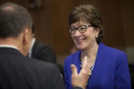 Susan Collins is a leader in a Senate club for women.
