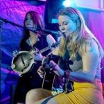 Celia Woodsmith sings with Della Mae during a South by Southwest show in March.