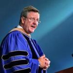 Scott Blackmun, chief executive of the US Olympic Committee, gave the commencement address at Bentley University on Saturday.