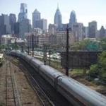 An Amtrak train approached Philadelphia as service resumed after the May 12 crash.