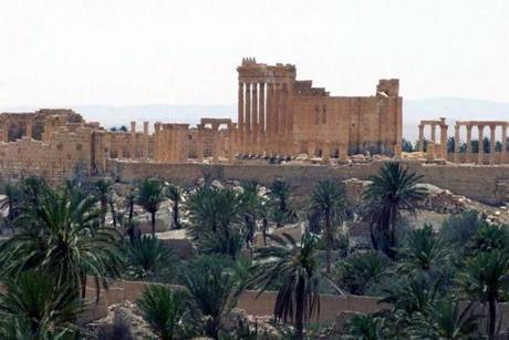 The ancient Roman city of Palmyra, northeast of Damascus, Syria. 
