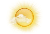 Mostly sunny; cooler