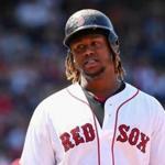 BOSTON, MA - MAY 24: Hanley Ramirez #13 of the Boston Red Sox reacts after striking out during the sixth inning against the Los Angeles Angels of Anaheim at Fenway Park on May 24, 2015 in Boston, Massachusetts. (Photo by Maddie Meyer/Getty Images)