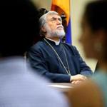 Catholicos Aram I of Lebanon was in Waltham Saturday as part of four-day visit to the US.