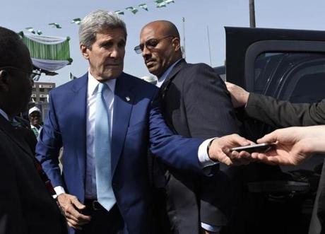 US Secretary of State John Kerry was taken to a hospital by helicopter after Sunday?s incident.
