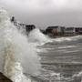 Waves slammed into a seawall in Scituate in October, 2012.