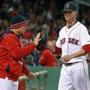 Clay Buchholz got a hand from injured catcher Christian Vazquez after pitching eight shutout innings.