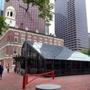 The glass enclosure that once housed a garden shop will be torn down and replaced at the Faneuil Hall Marketplace. 