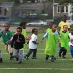 Children participated in an practice session run by Global Premiere Soccer at Mattapan?s Hunt-Almont Park. The academy?s inner-city  program focuses on neighborhoods which lack organized soccer opportunities.
