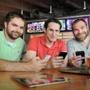 DraftKings founders (from left) Paul Liberman, Jason Robins, and Matt Kalish.
