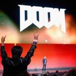 A fan cheered as Marty Stratton, executive producer for Id Software, as spspoke about ?Doom? during the Bethesda E3 2015 press conference.