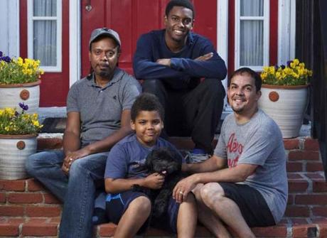 Ramon Hernandez (left) and Pedro  Herpin (right)  adopted Daynel, 16,  and Jordyn, 7.


Adoption brought family ties for these two, now brothers. // Dina Rudick/Globe Staff


Don Babets (left) and David Jean are surrounded by neighborhood kids in 1985. After the Globe published a story about the couple becoming foster parents, the state took the children away. // John Tlumacki/globe staff/file 1985


The process of adopting two children through the foster system has this couple jumping bureaucratic hurdles.  // Dina Rudick/Globe Staff .


