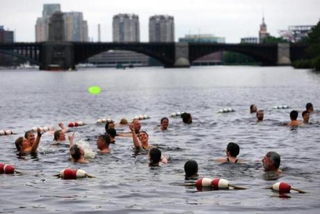 In 2013, the Charles River Conservancy hosted the first  public swim in the Charles River in 50 years
