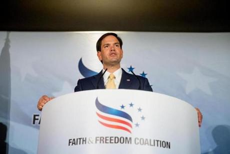 Sen. Marco Rubio during the Road to Majority 2015 convention.
