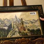 A painting of Neuschwanstein Castle signed ?A Hitler.?
