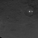 Bright spots can be seen on Ceres? surface in this image taken by the Dawn spacecraft.