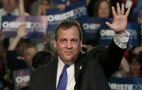 Presidential candidate and New Jersey Governor Chris Christie. 
