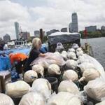 Boston, Massachusetts - 7/1/2015 - Pyrotechnician Lauren Grucci prepares fireworks for the upcoming Fourth of July celebrations along the Charles River in Boston, Massachusetts, July 1, 2015. (Keith Bedford/Globe Staff) 