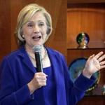 Democratic presidential candidate Hillary Rodham Clinton spoke in Ottumwa, Iowa. 