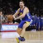 Golden State Warriors' David Lee passes the ball against the Los Angeles Clippers during the second half of an NBA basketball game, Tuesday, March 31, 2015, in Los Angeles. The Warriors won 110-106. (AP Photo/Danny Moloshok)